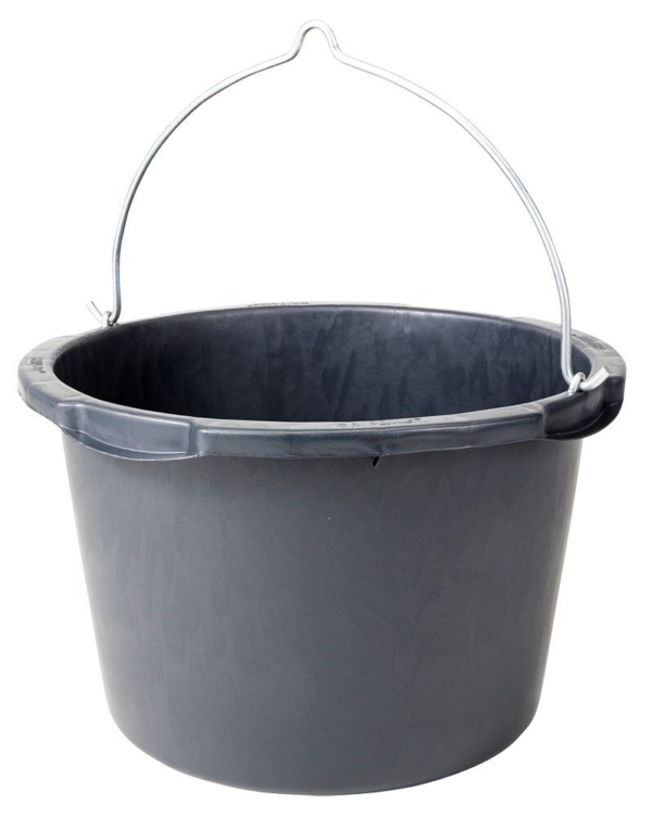 Speciekuip Gripline PE zwart met beugel (45ltr)