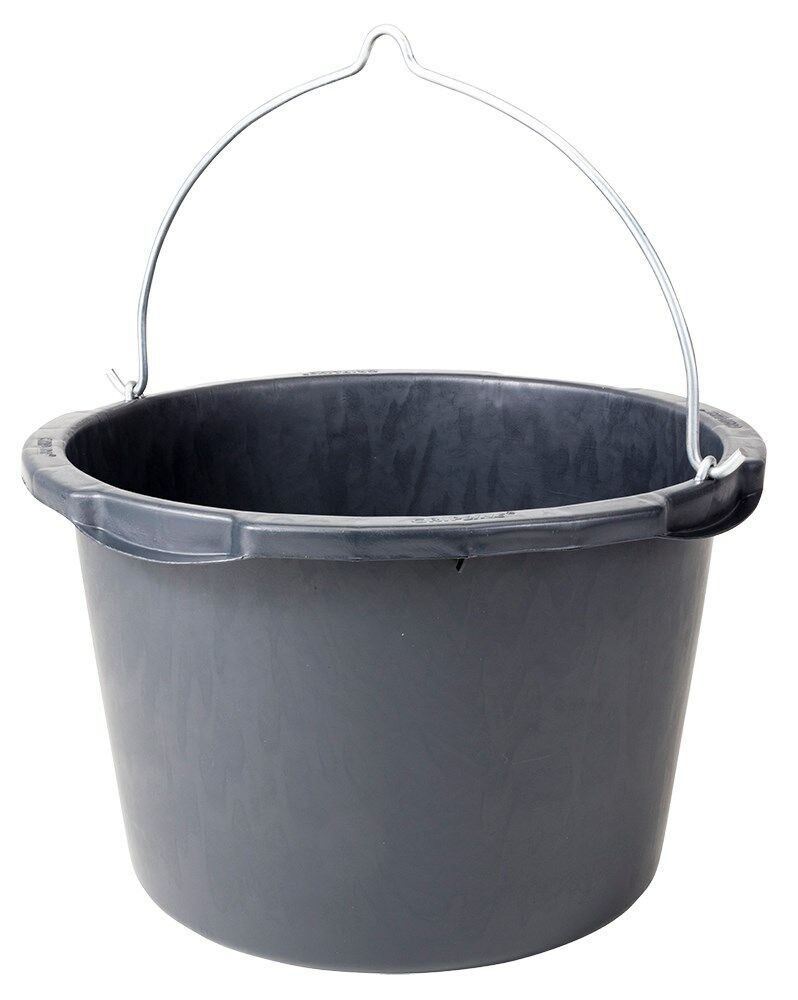 Speciekuip Gripline PE zwart met beugel (45ltr)