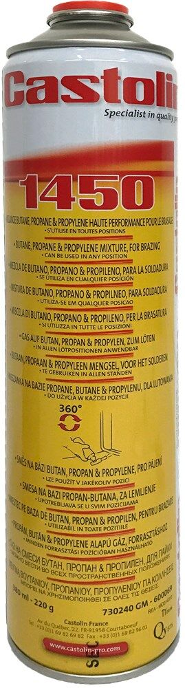 Gasvulling propaan/butaan mix 330gr