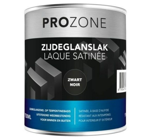 Zijdeglanslak zwart (750ml)