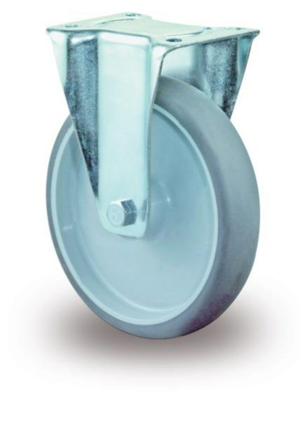 Bokwiel 125mm rubber totale hoogte 155mm