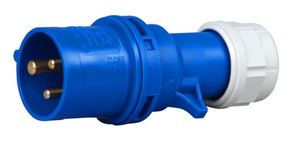 Kopp CEE stekker IP44 3P 16A 250V blauw