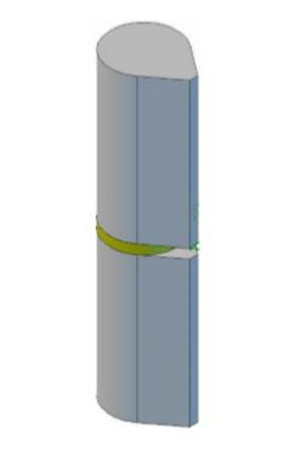 Charmag aanlaspaumelle staal/staal vlakke kop 140mm