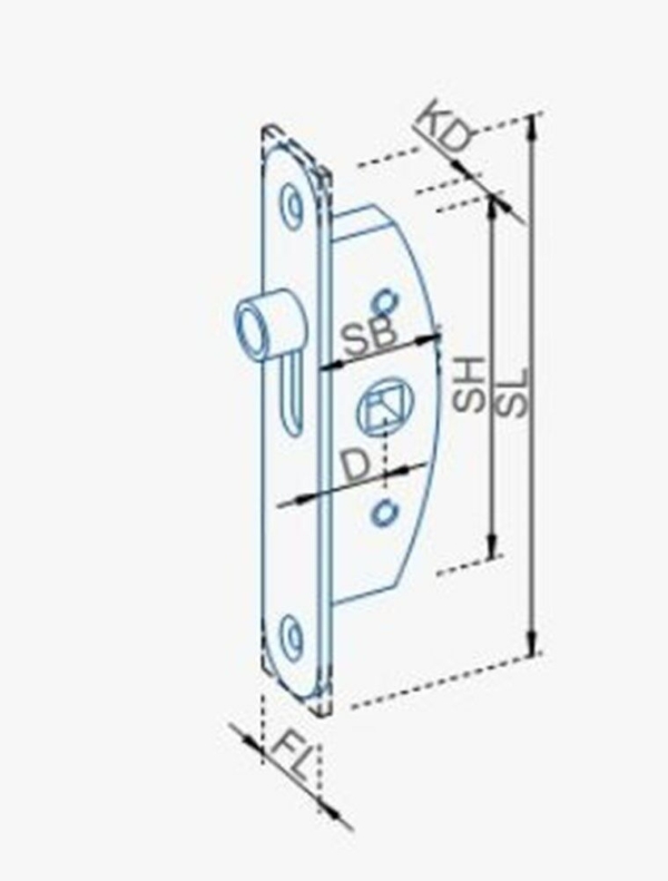 GSG draairaamslot 780/R doorn 17mm incl sluitplaat