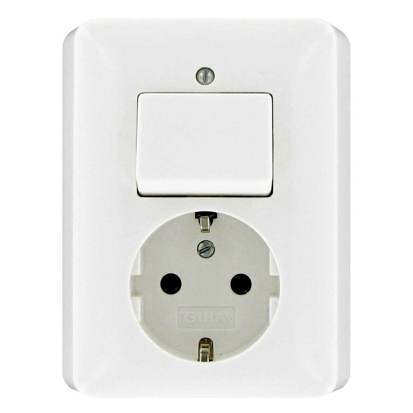 Gira ST55 kombi wissel RA wit