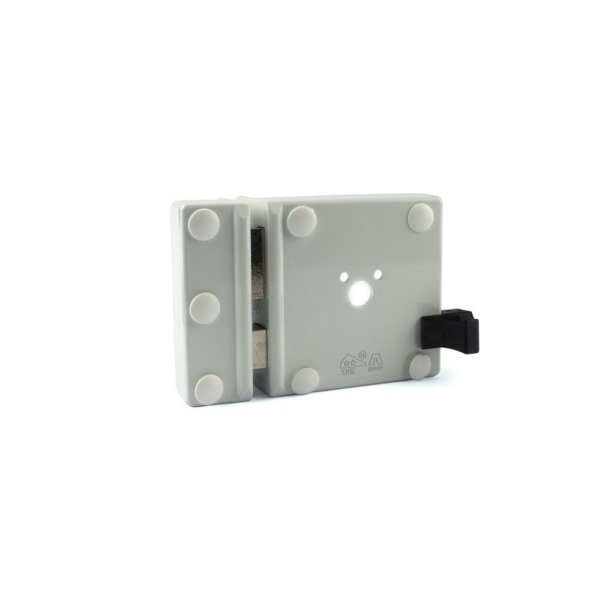 Oplegslot wit verstelbaar 50/60mm DIN rs excl.cilinder