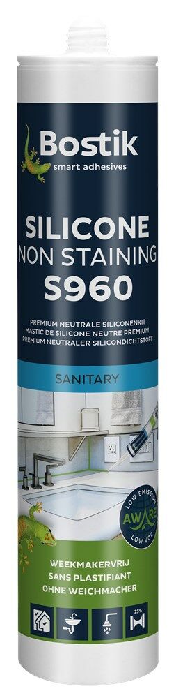 Bostik Premium Aware siliconenkit S960 zilvergrijs (310ml)