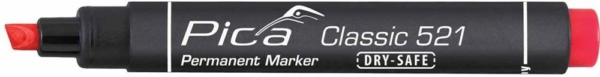 Pica 521/40 permanent marker 2-6mm beitel rood