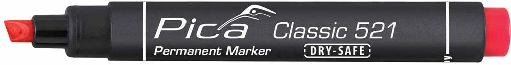 Pica 521/40 permanent marker 2-6mm beitel rood