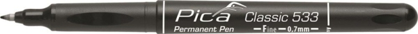 Pica 533/46 permanent pen 0,7mm rond zwart
