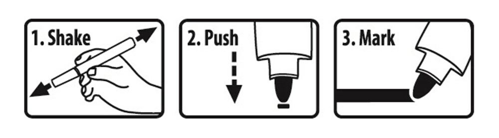 Pica 524/52 lakmarker 2-4mm ronde tip wit