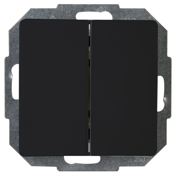 Paris serieschakelaar inbouw mat zwart