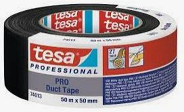 Tesa ducttape standaard 74613 zwart 50mmx50mtr