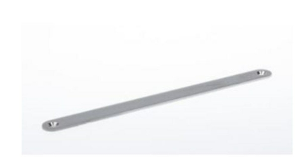 Voorplaat blind afgerond 174x20x3mm rvs