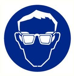 Veiligh.bril 90mm vin.