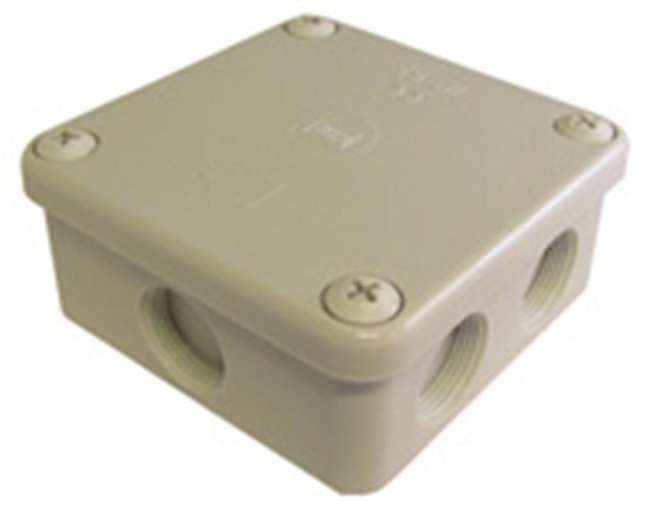 Kabeldoos K85K met 3 wartels grijs vierkant 80X80mm IP55