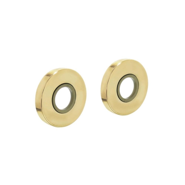 Rozetten kunststof verdekt ø49x7mm messing gelakt