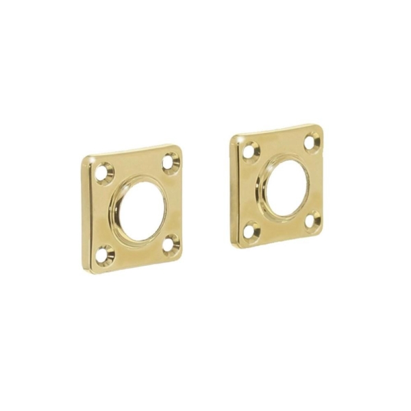 Rozetten vierkant 38x38x5mm messing gelakt