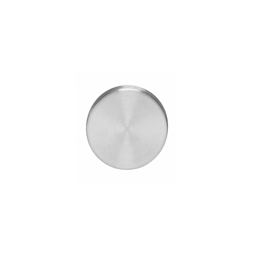 Afdekplaatje kunststof verdekt met nokken ø55x8mm, circulair geborsteld, rvs