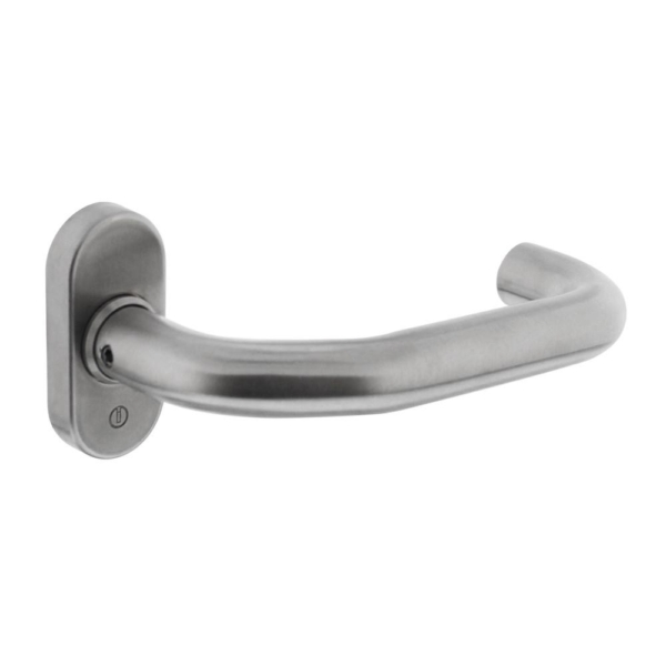 Gatdeel Verkropt brandvertragend 9mm met rozet ovaal met veer RVS