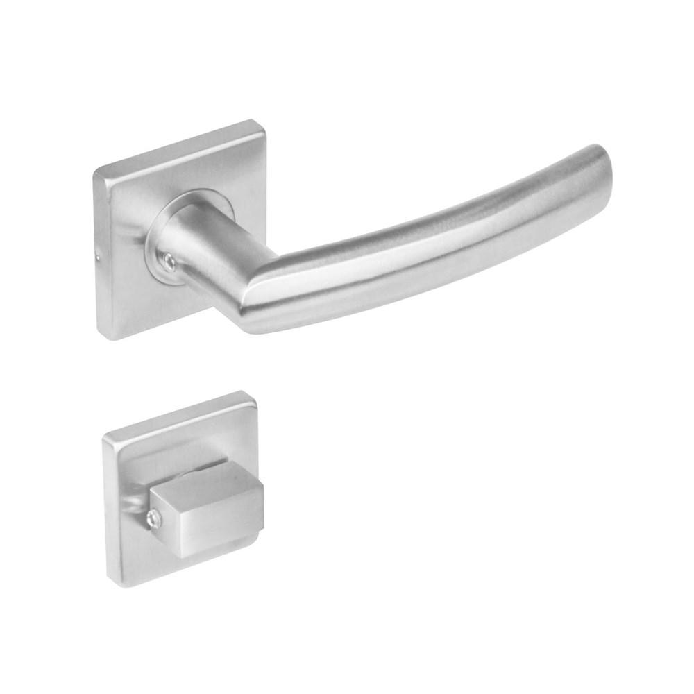 Deurkruk 1248 Blok op rozet vierkant met WC8mm RVS