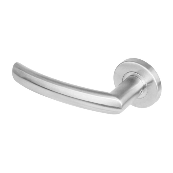 Gatdeel links 1278 Blok op rond rozet staal met 7mm nok RVS