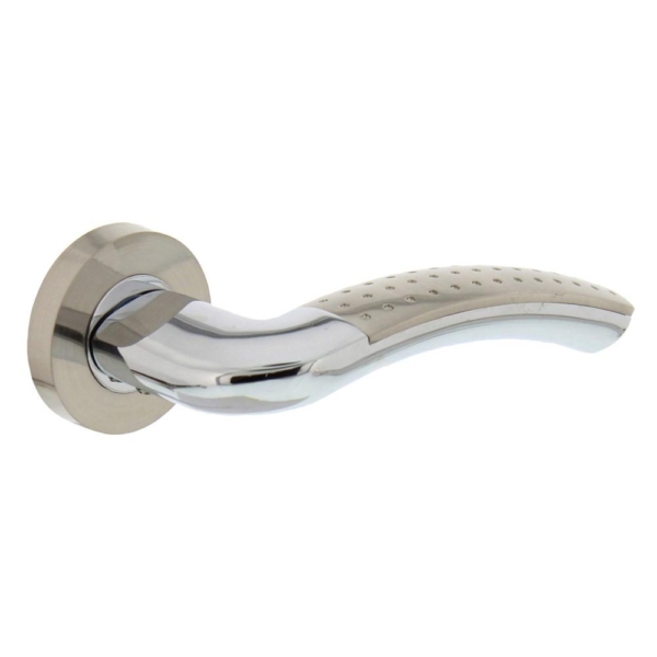 Gatdeel rechts 1688 Sharon op rond rozet 7mm nokken chroom/nikkel mat