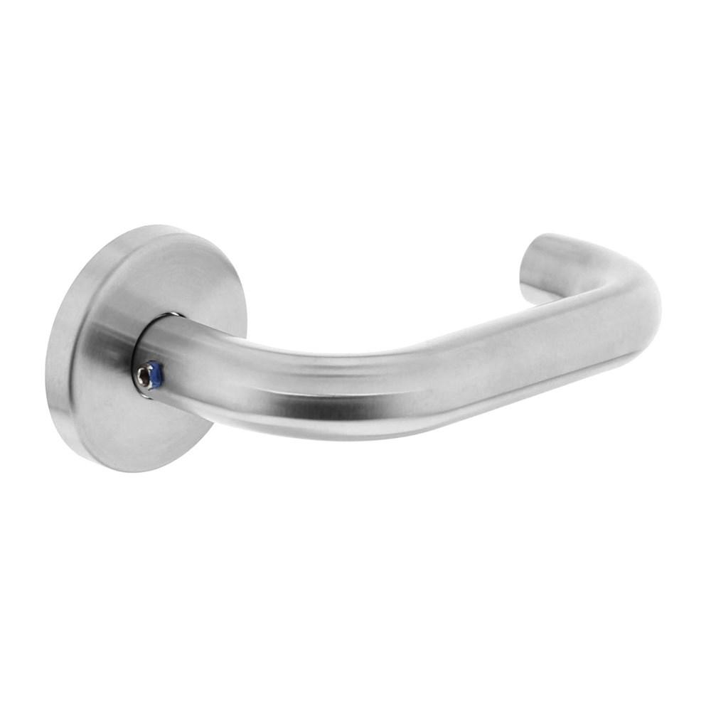 Gatdeel links rond op rond rozet RVS