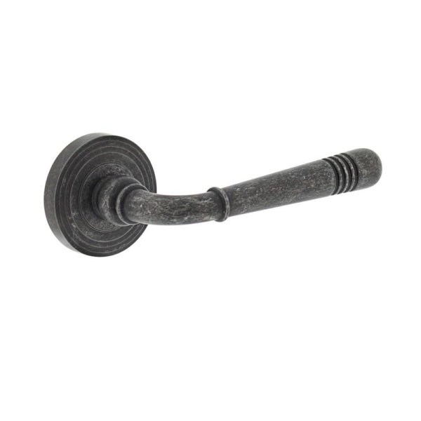 Deurkruk Emily op rozet oud grijs