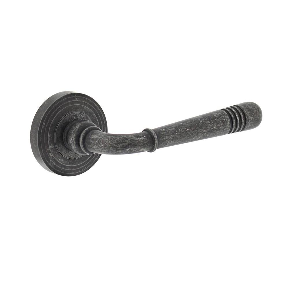 Deurkruk Emily op rozet oud grijs