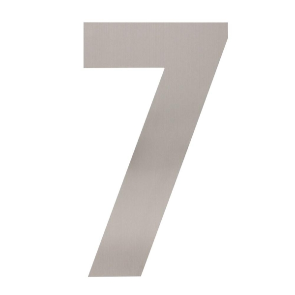 Huisnummer 7 XXL hoogte 500mm rvs geborsteld