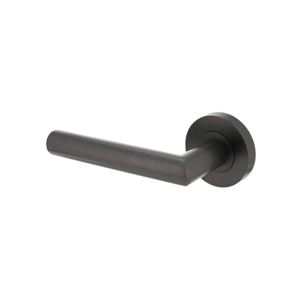 Gatdeel links Bastian op ronde rozet met nokken ø52x10mm antraciet-grijs