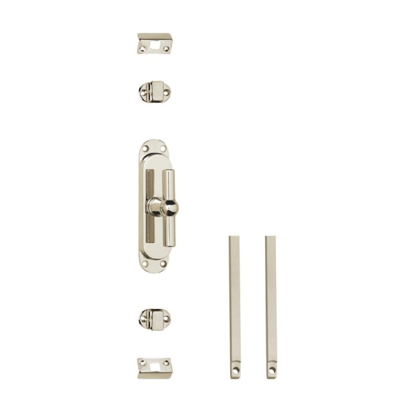 Set kruk-espagnolet T-kruk inclusief stangenset 2x 1250mm vernikkeld