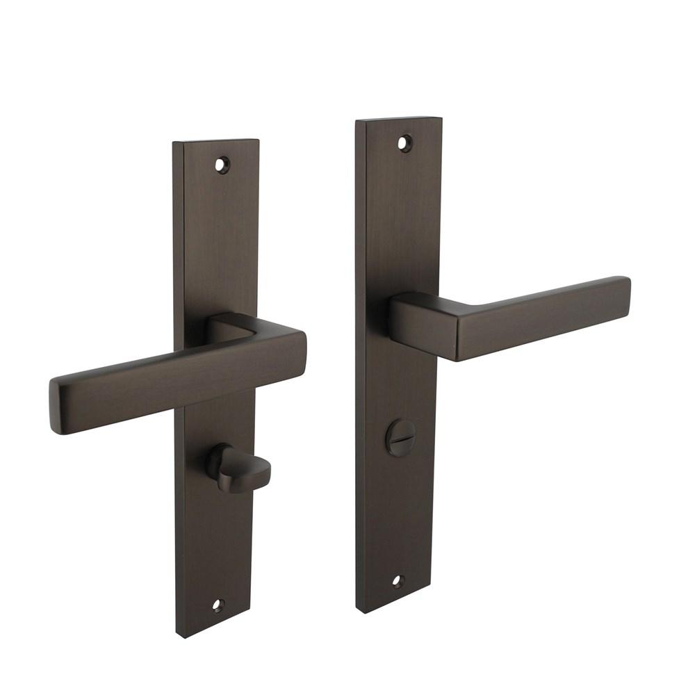 Deurkruk Hera op langschild 245x45mm WC63/8mm antraciet-grijs