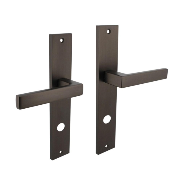 Deurkruk Hera op langschild 245x45mm rondcilindergat 78mm antraciet-grijs