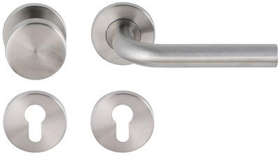 Knop/krukgarn LEONA DIN-L/R PF KL4 rvs mat PC