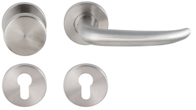 Knop/krukgarn FABIO DIN-L/R PF KL4 rvs mat PC