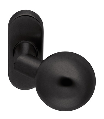 Gekr.bolknop vast op ov rozet, schrfdrrd M6, zwart