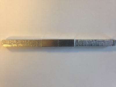 Anti-paniekstift 8>9<8mm 130mm massief gedeeld 40/25+25/40mm