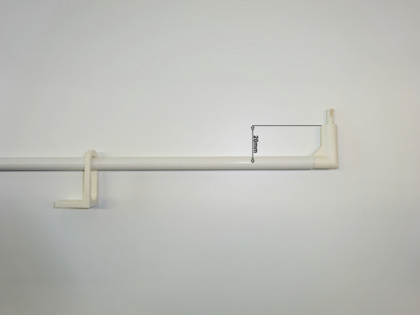 Bedieningstang B=20 1000mm Ral9001