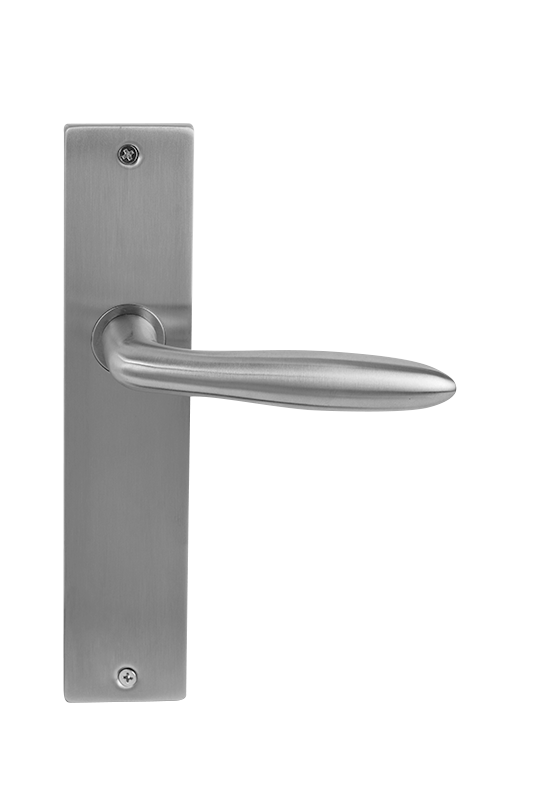 Deurklink Luno massief op langschild