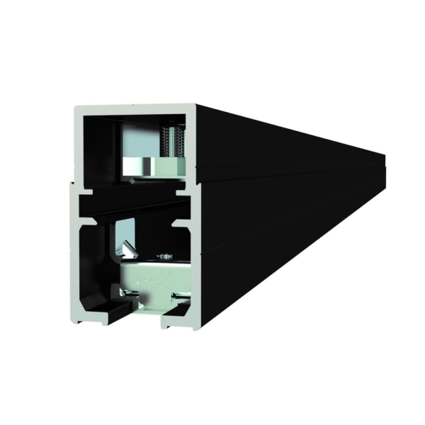 opk e space elektromagnetische geleiderail zwart 1 deur 2700 mm