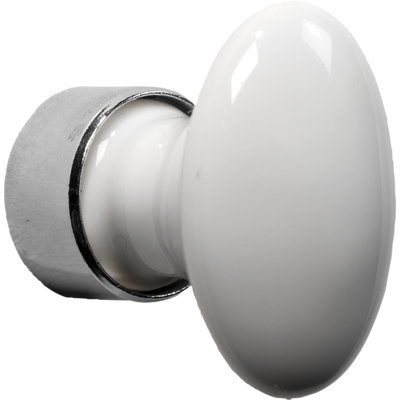 Meubelkn.pors.Ovaal 42mm MGN/wit