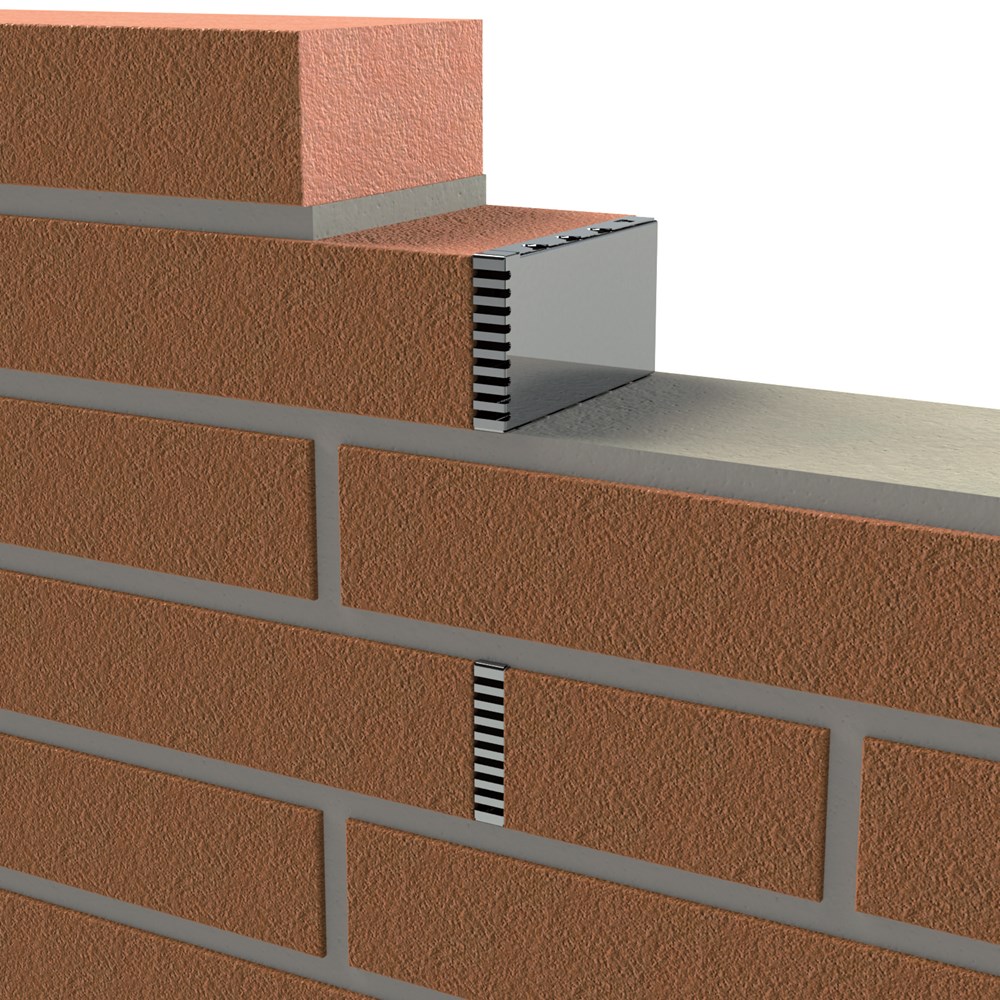 Spouwvoegvent.rooster t140-6 blank rvs