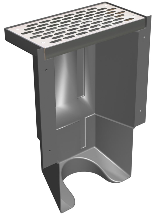 Ventilatiebak koekoek T175 met rvs rooster