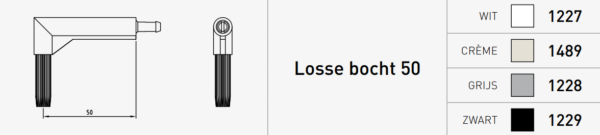 Bedieningstang B=50 750mm Alu F1