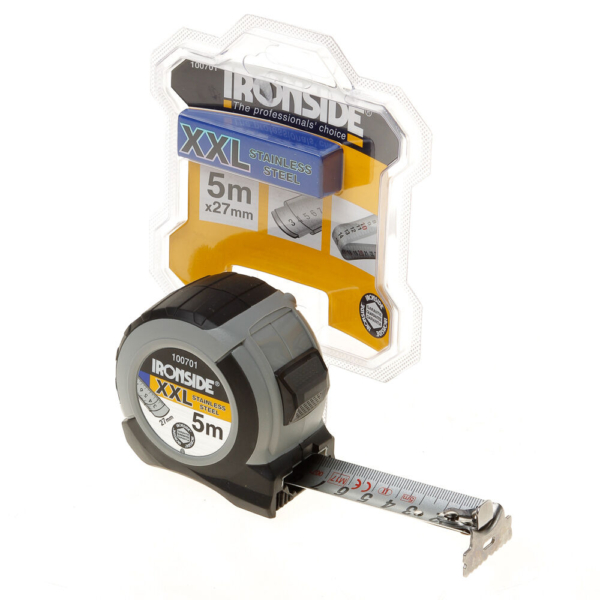 Rolbandmaat rvs/rubber 5mx27mm